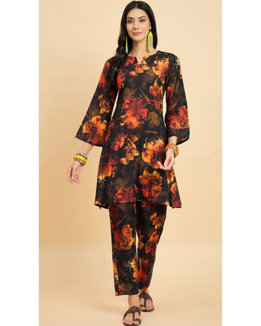 Stylish Printed Kurta with Pant Set | Daily & Casual Wear